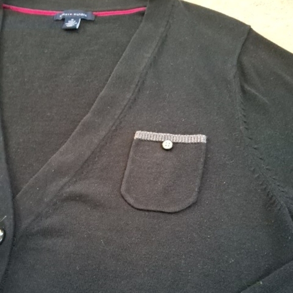 Tommy Hilfiger Black and Gray Women's Cardigan - Picture 3 of 8